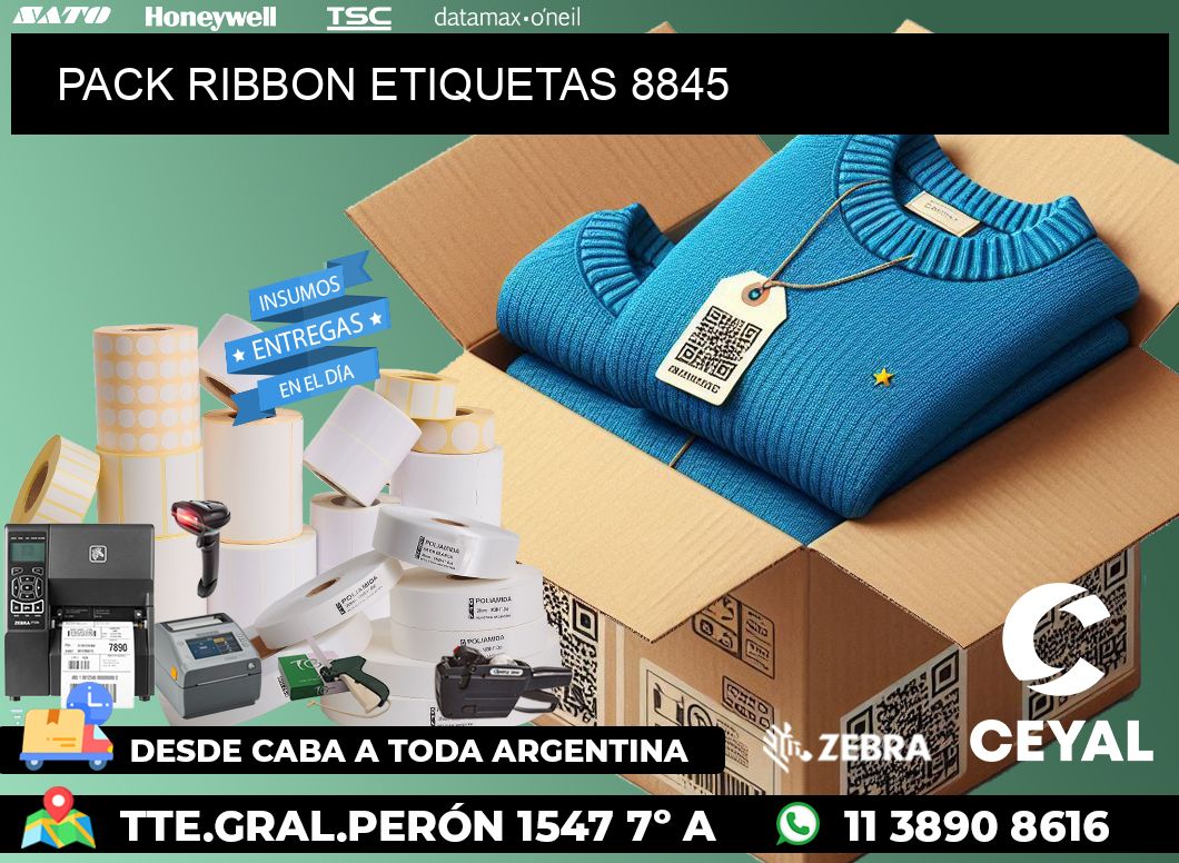 PACK RIBBON ETIQUETAS 8845