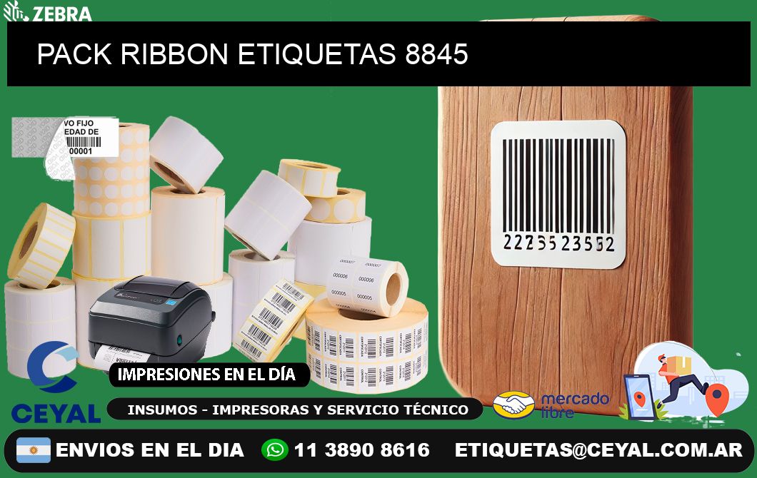 PACK RIBBON ETIQUETAS 8845