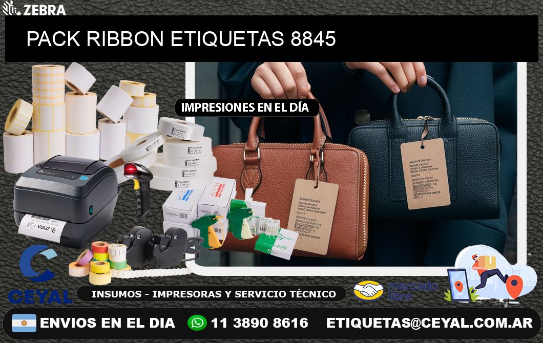 PACK RIBBON ETIQUETAS 8845