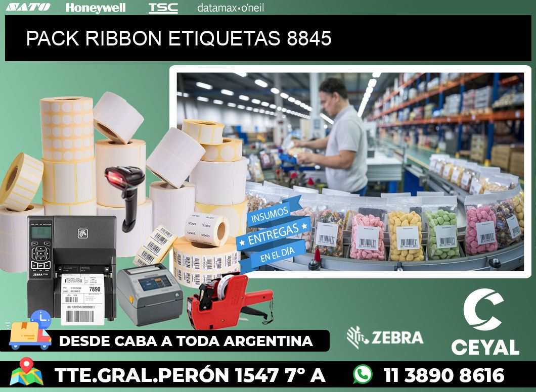 PACK RIBBON ETIQUETAS 8845