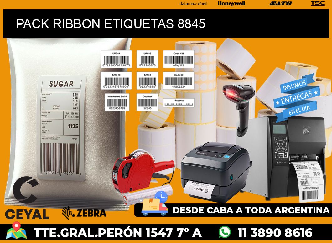 PACK RIBBON ETIQUETAS 8845