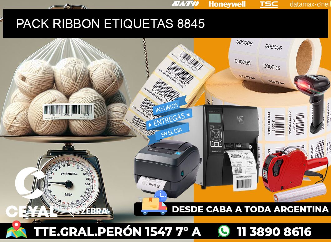 PACK RIBBON ETIQUETAS 8845