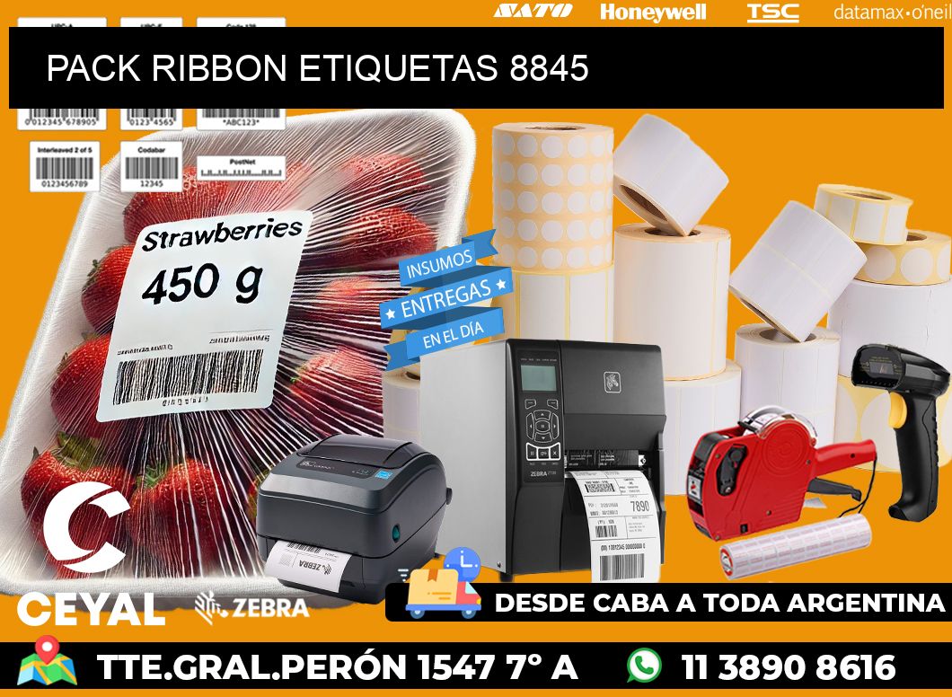 PACK RIBBON ETIQUETAS 8845