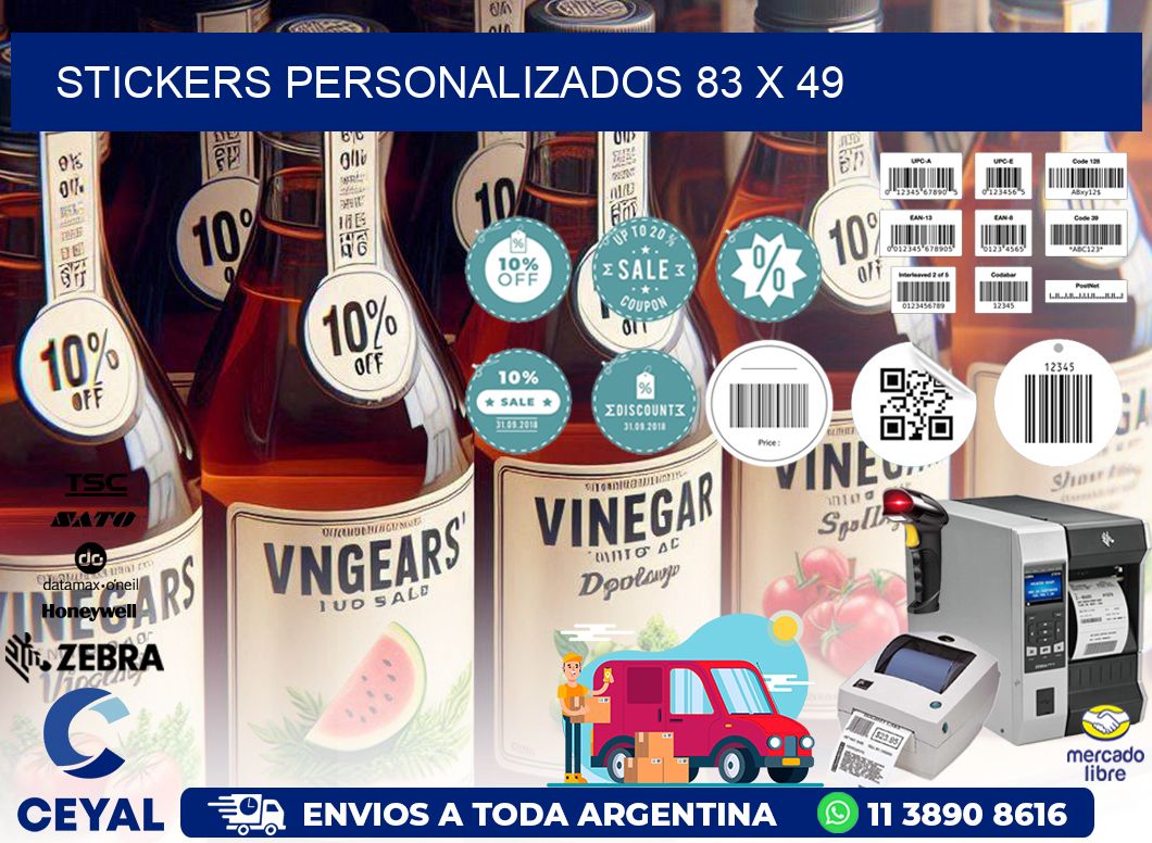 STICKERS PERSONALIZADOS 83 x 49