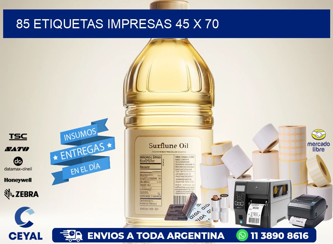 85 ETIQUETAS IMPRESAS 45 x 70
