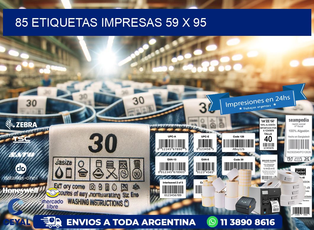 85 ETIQUETAS IMPRESAS 59 x 95