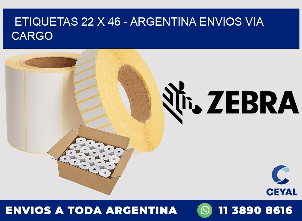 ETIQUETAS 22 x 46 – ARGENTINA ENVIOS VIA CARGO