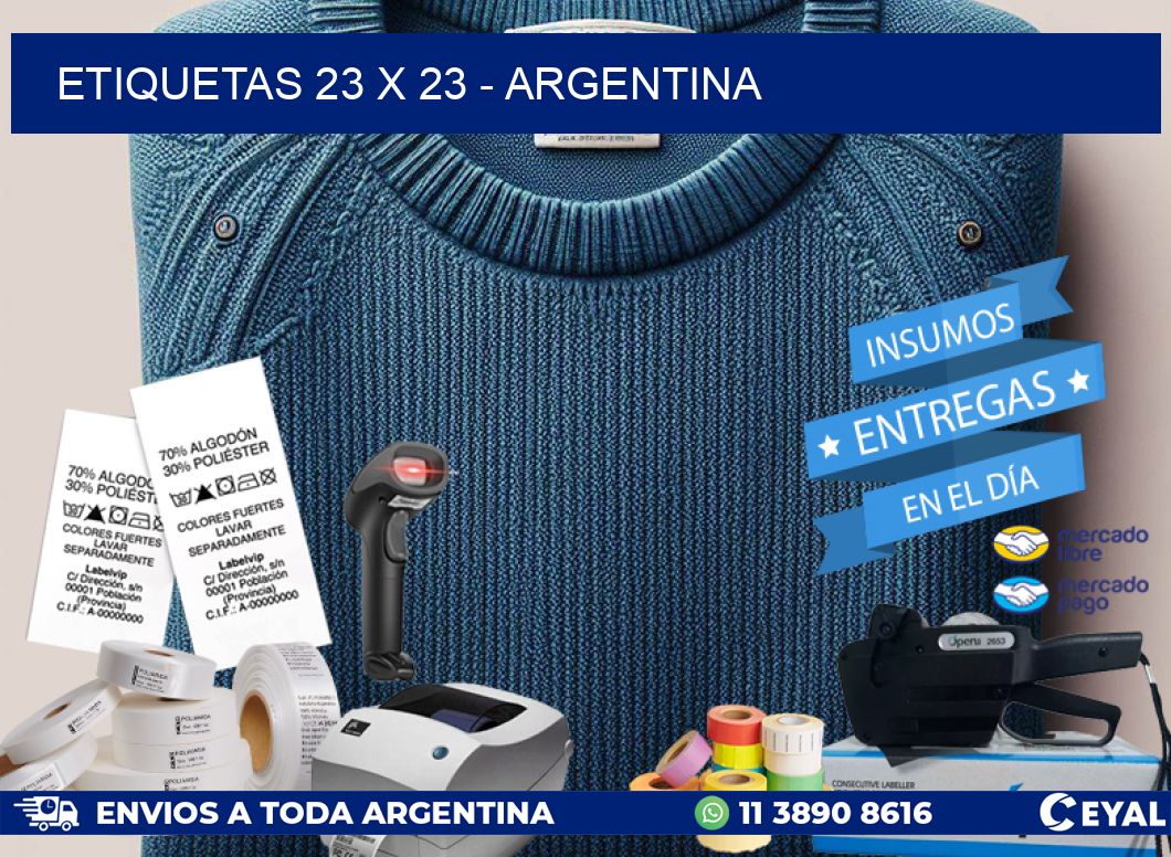 ETIQUETAS 23 x 23 – ARGENTINA