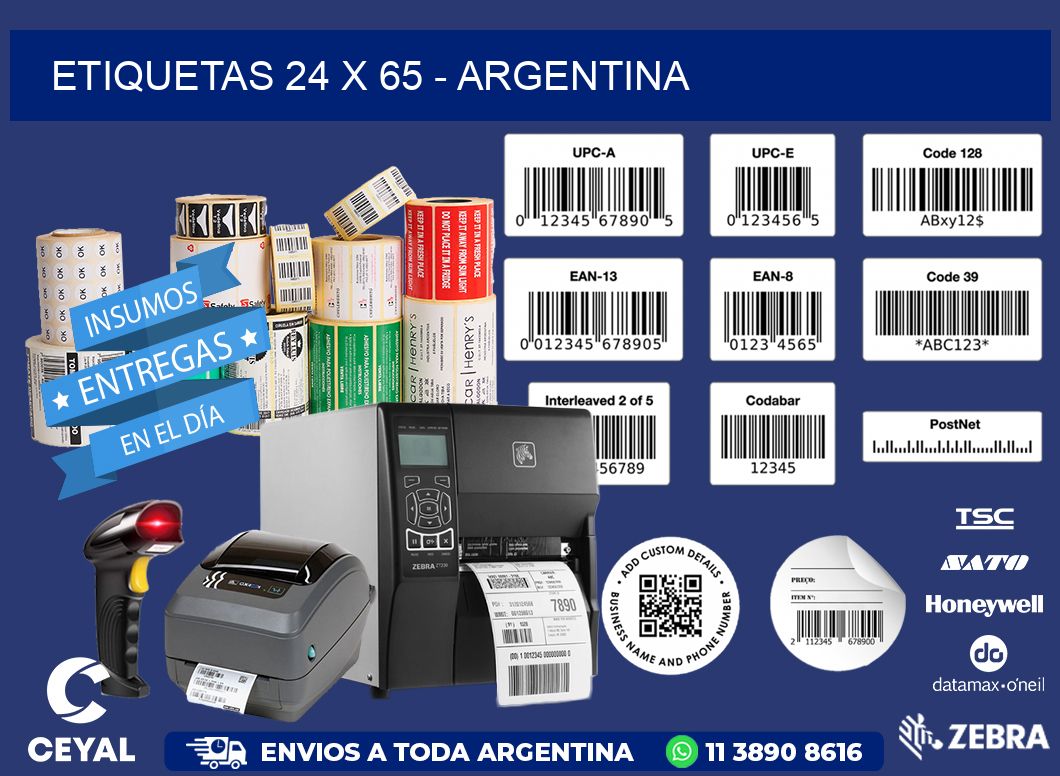 ETIQUETAS 24 x 65 - ARGENTINA