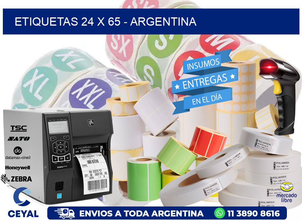 ETIQUETAS 24 x 65 - ARGENTINA