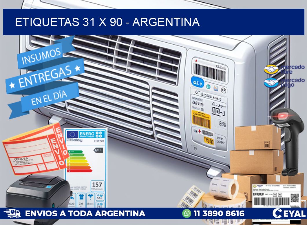 ETIQUETAS 31 x 90 - ARGENTINA