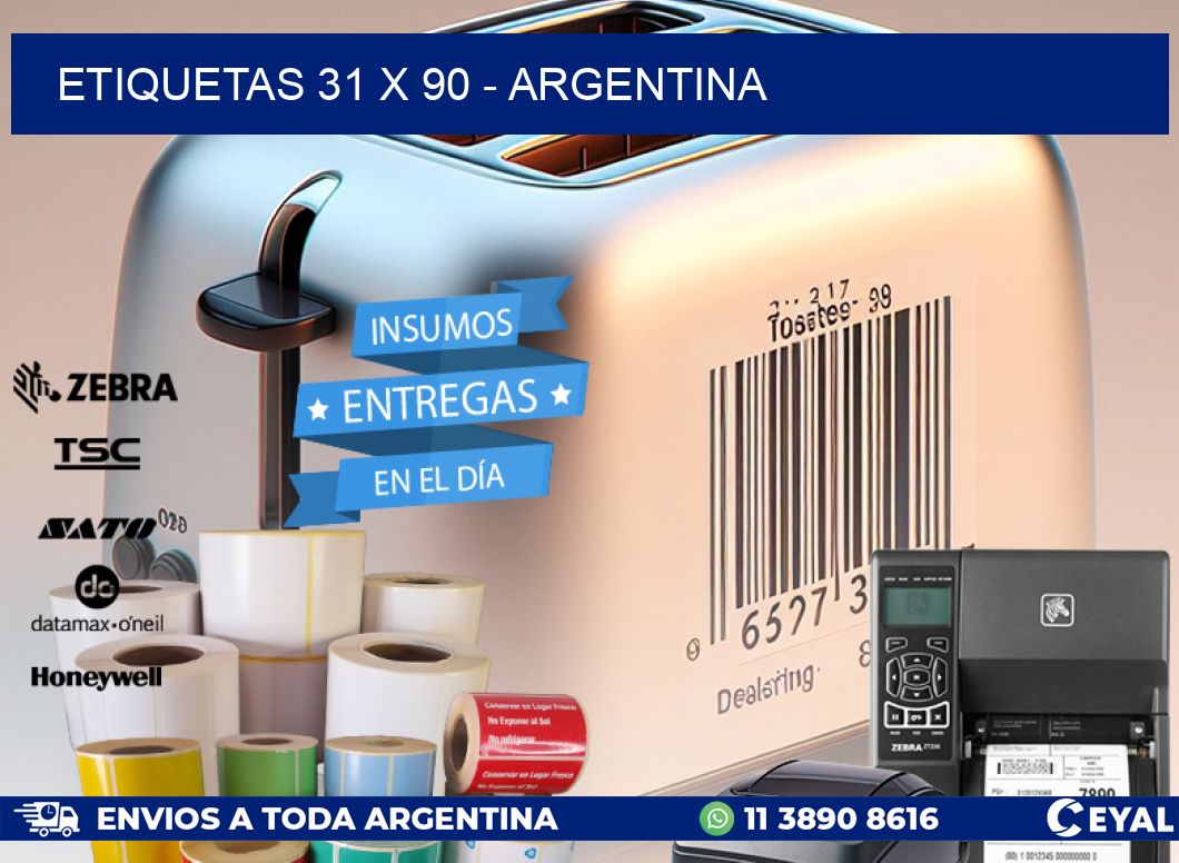 ETIQUETAS 31 x 90 - ARGENTINA