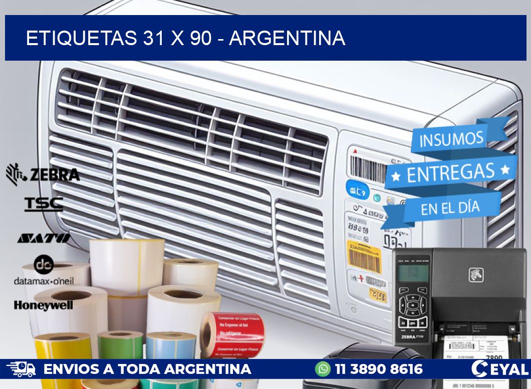 ETIQUETAS 31 x 90 - ARGENTINA