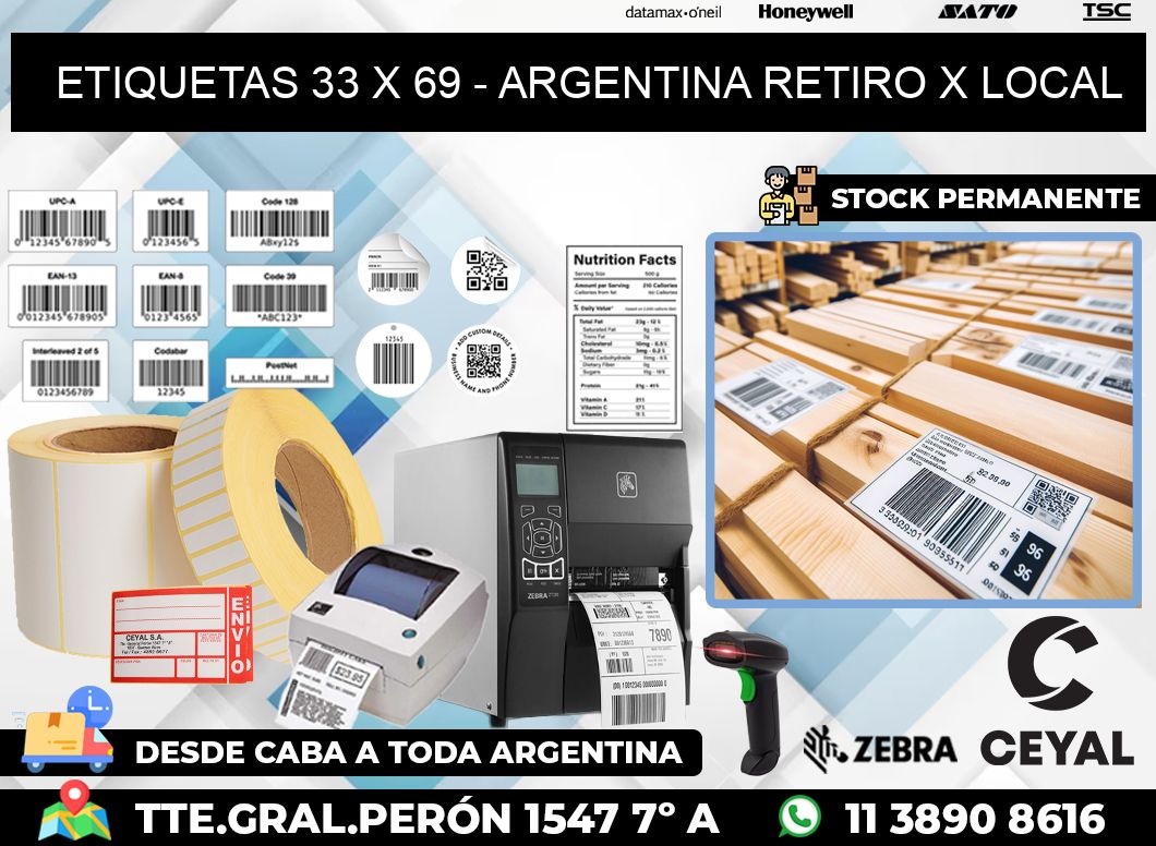 ETIQUETAS 33 x 69 – ARGENTINA RETIRO X LOCAL