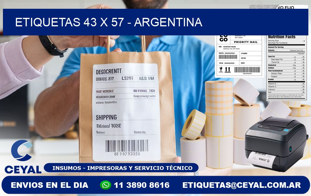 ETIQUETAS 43 x 57 - ARGENTINA