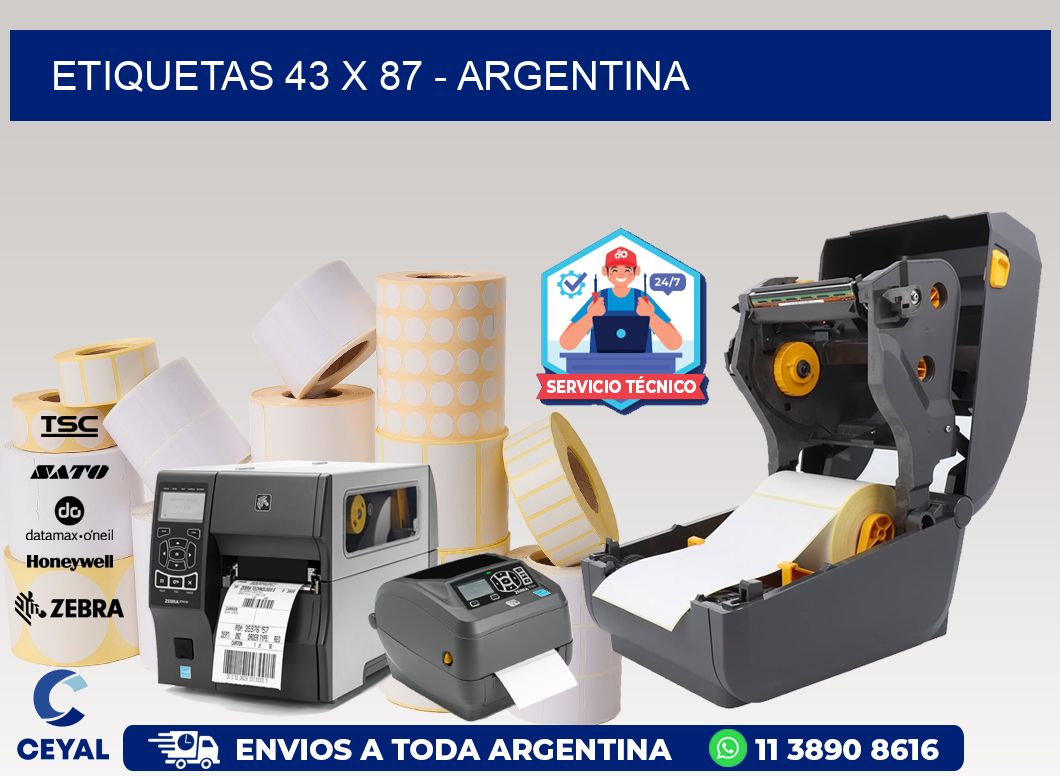 ETIQUETAS 43 x 87 - ARGENTINA