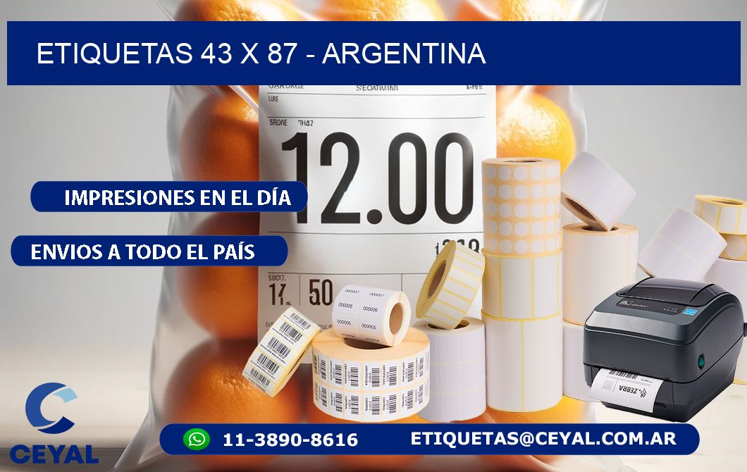 ETIQUETAS 43 x 87 - ARGENTINA