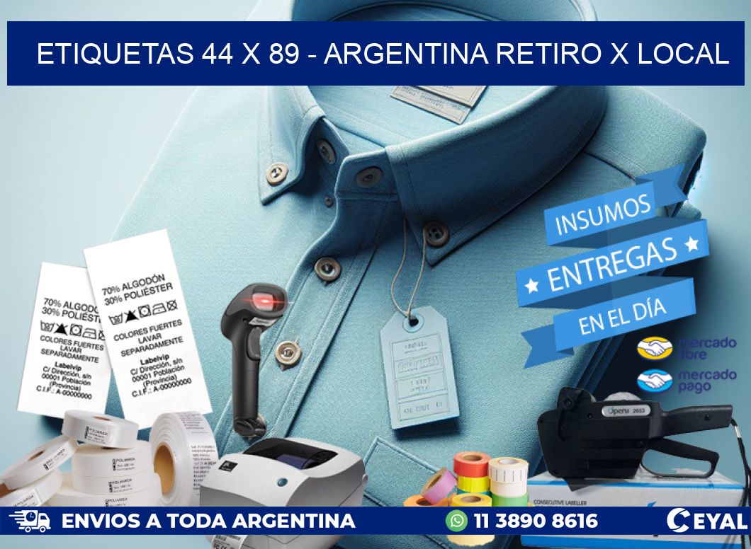 ETIQUETAS 44 x 89 – ARGENTINA RETIRO X LOCAL