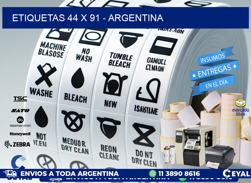 ETIQUETAS 44 x 91 - ARGENTINA