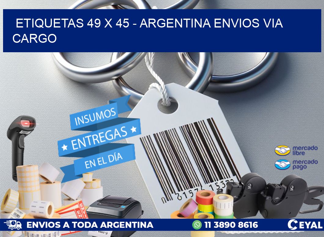 ETIQUETAS 49 x 45 - ARGENTINA ENVIOS VIA CARGO