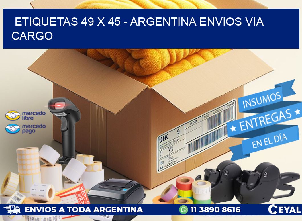 ETIQUETAS 49 x 45 - ARGENTINA ENVIOS VIA CARGO