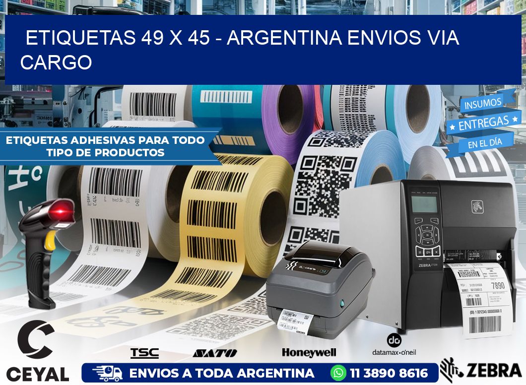 ETIQUETAS 49 x 45 – ARGENTINA ENVIOS VIA CARGO