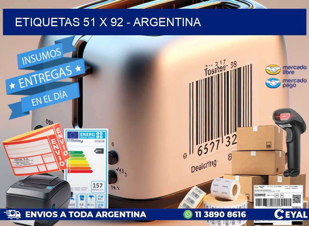 ETIQUETAS 51 x 92 - ARGENTINA