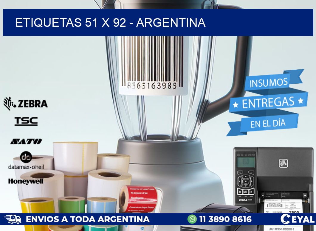 ETIQUETAS 51 x 92 - ARGENTINA