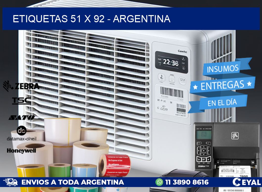 ETIQUETAS 51 x 92 - ARGENTINA