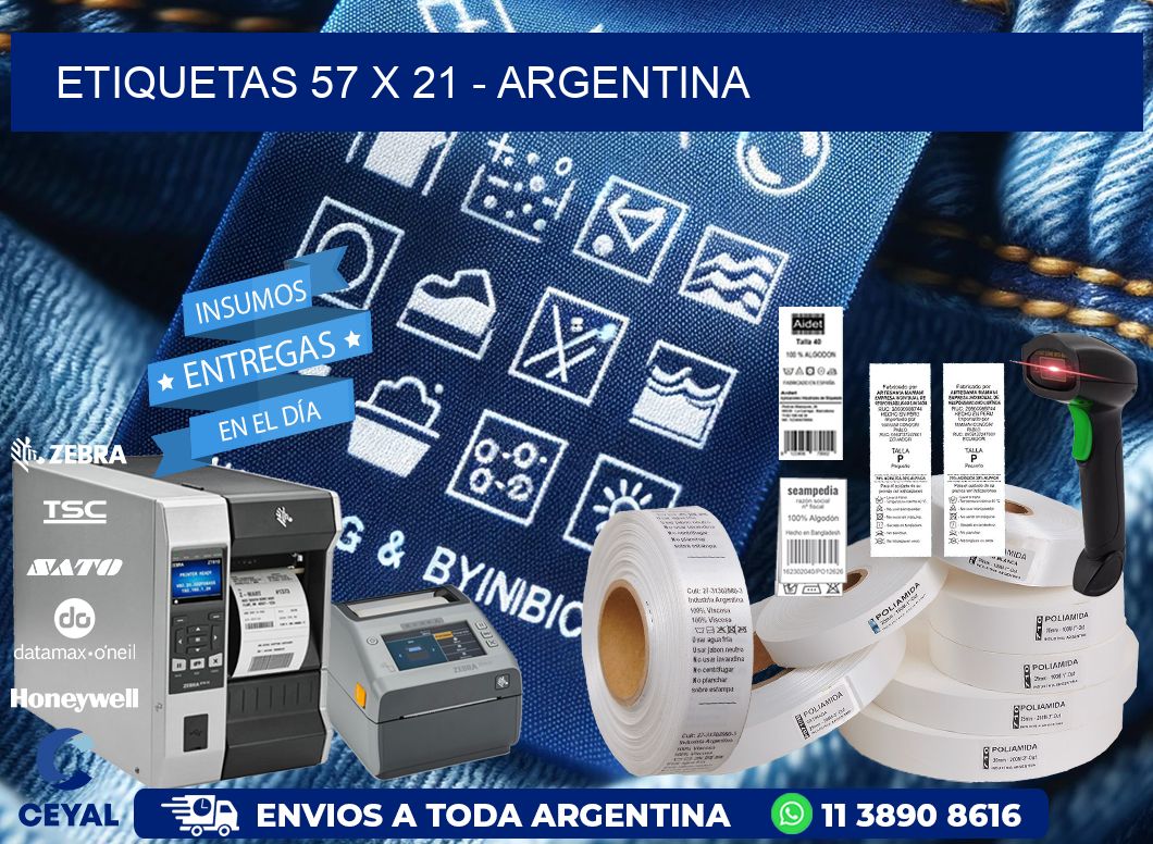 ETIQUETAS 57 x 21 - ARGENTINA