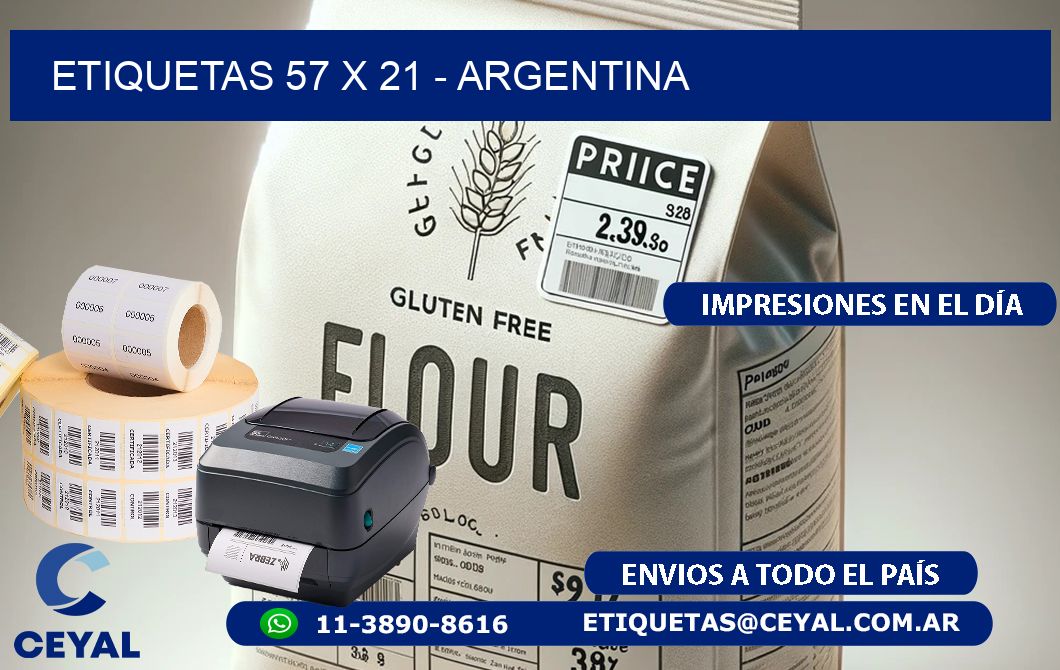 ETIQUETAS 57 x 21 - ARGENTINA