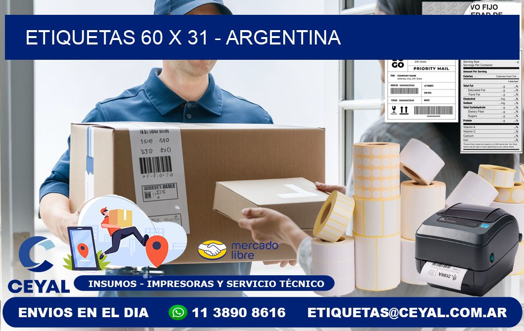 ETIQUETAS 60 x 31 - ARGENTINA