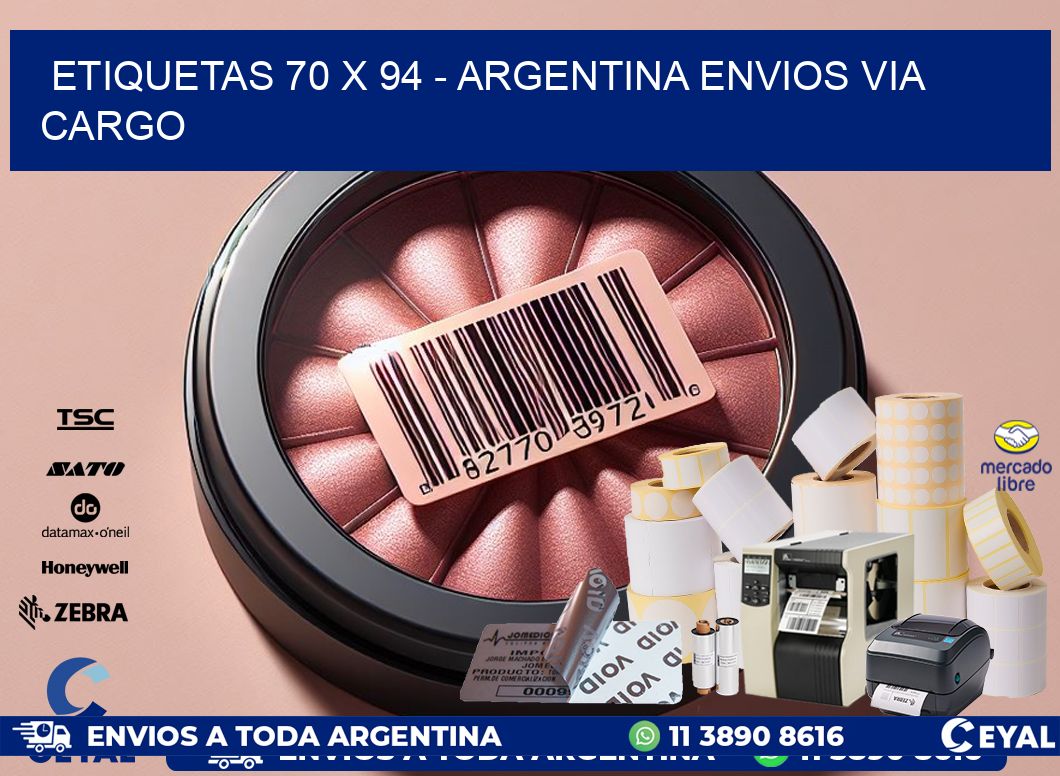 ETIQUETAS 70 x 94 – ARGENTINA ENVIOS VIA CARGO