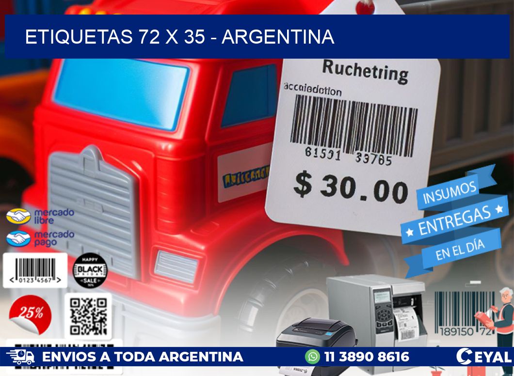 ETIQUETAS 72 x 35 - ARGENTINA