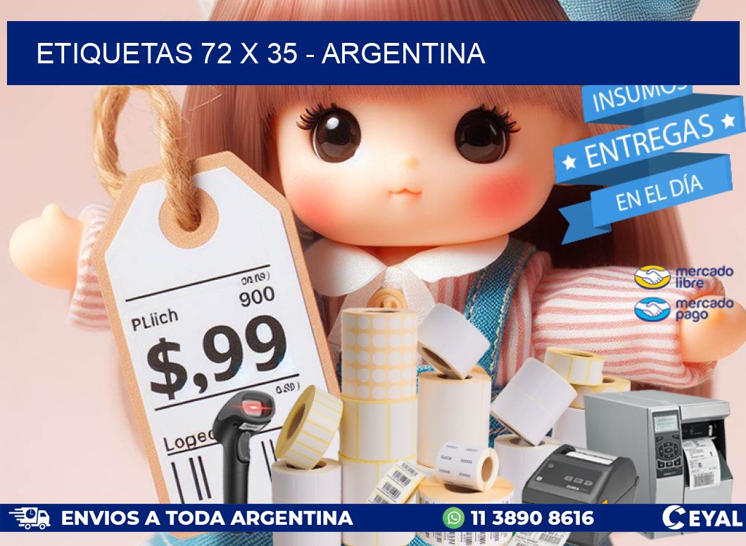 ETIQUETAS 72 x 35 - ARGENTINA