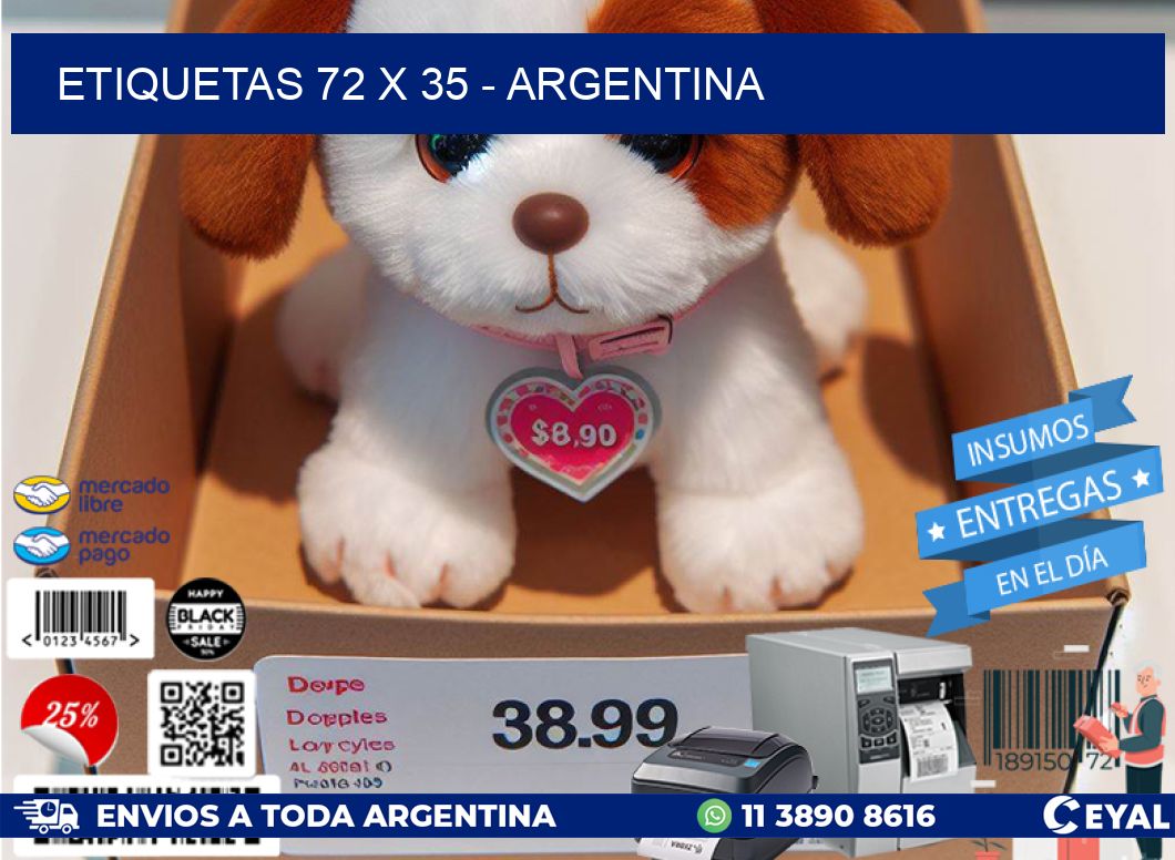 ETIQUETAS 72 x 35 - ARGENTINA