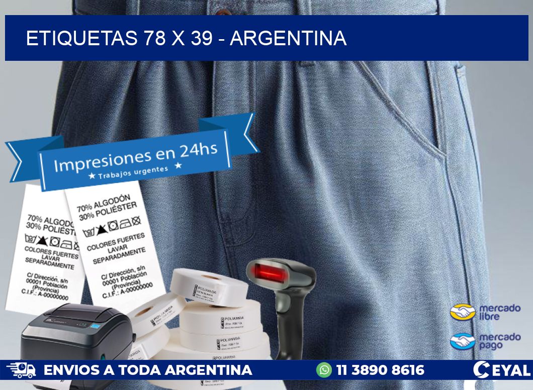 ETIQUETAS 78 x 39 - ARGENTINA