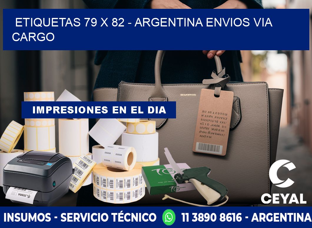 ETIQUETAS 79 x 82 - ARGENTINA ENVIOS VIA CARGO