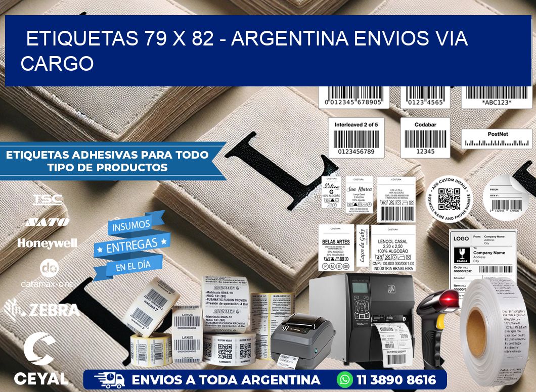 ETIQUETAS 79 x 82 – ARGENTINA ENVIOS VIA CARGO