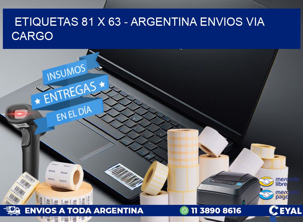 ETIQUETAS 81 x 63 - ARGENTINA ENVIOS VIA CARGO