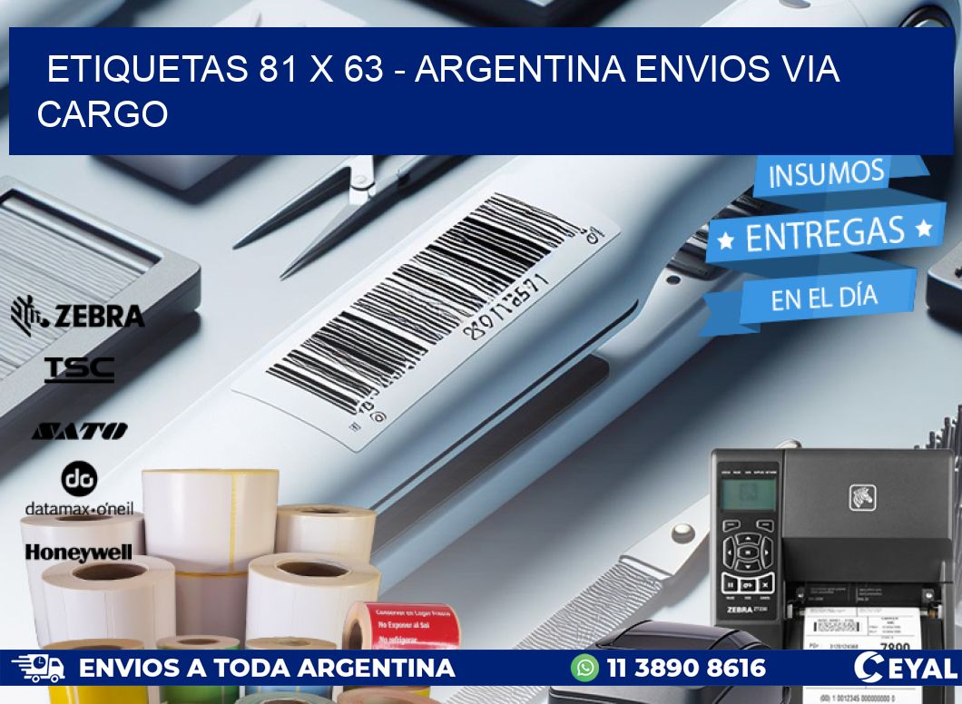 ETIQUETAS 81 x 63 - ARGENTINA ENVIOS VIA CARGO