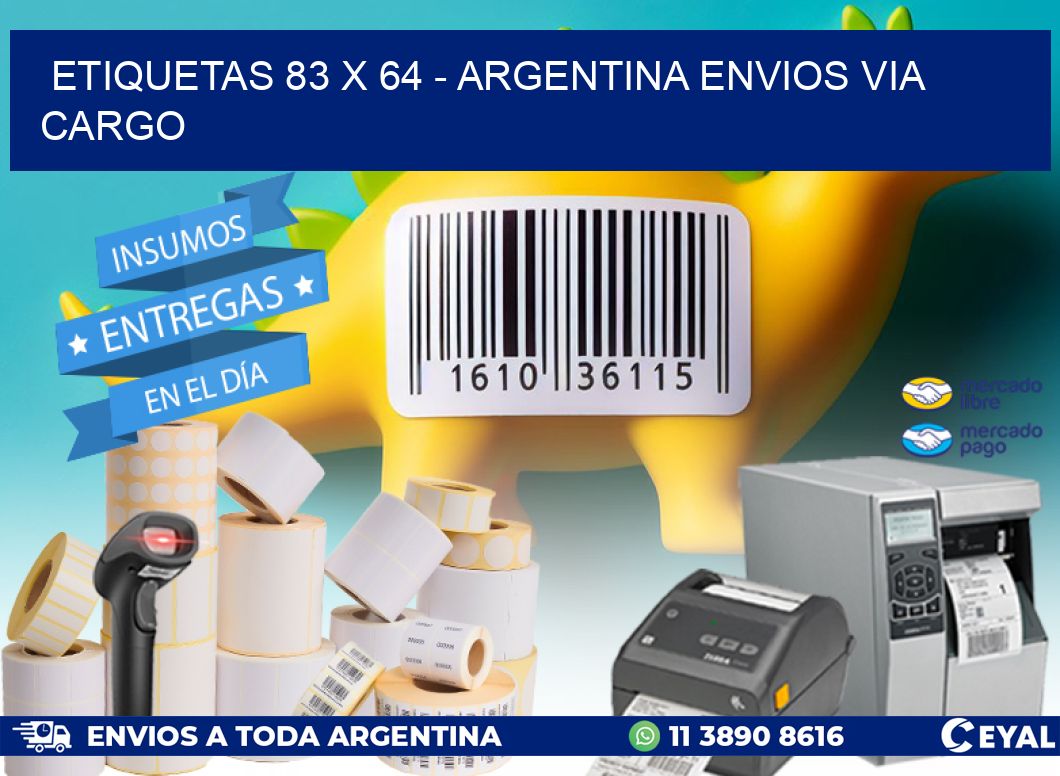 ETIQUETAS 83 x 64 – ARGENTINA ENVIOS VIA CARGO