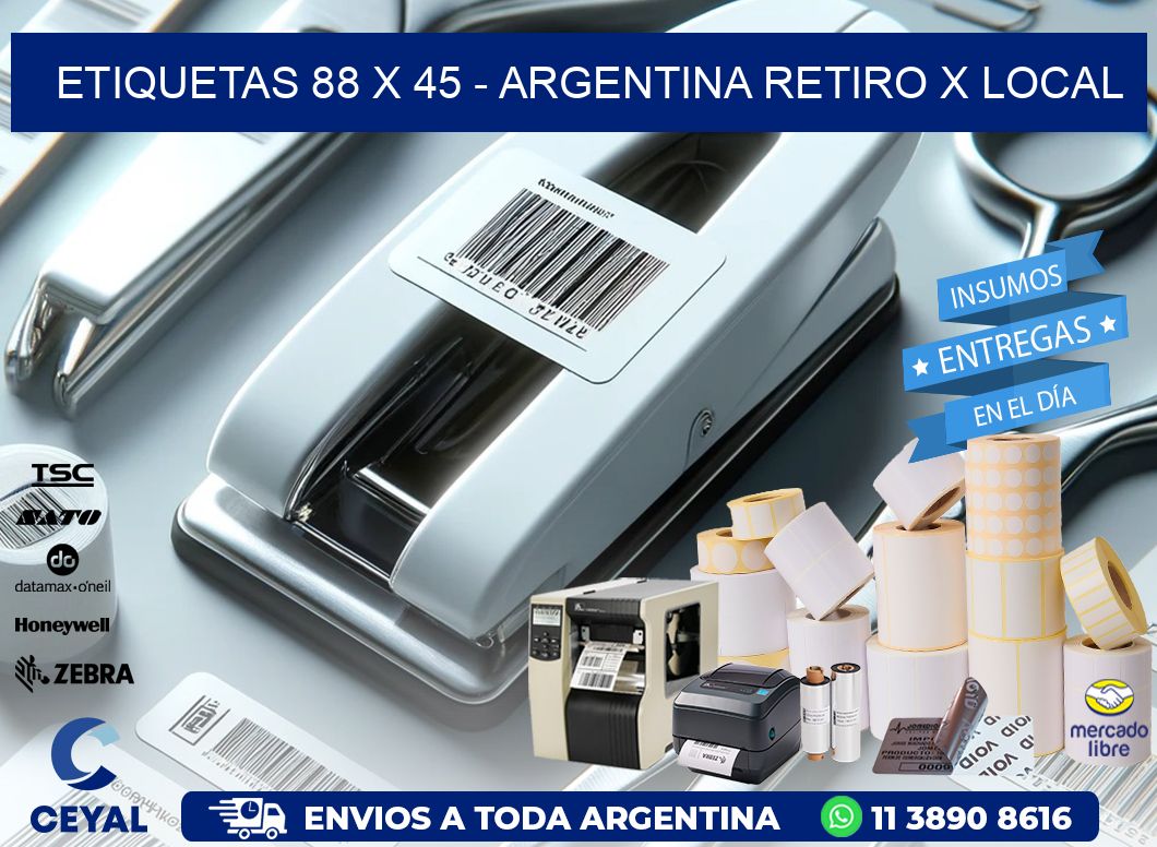 ETIQUETAS 88 x 45 - ARGENTINA RETIRO X LOCAL