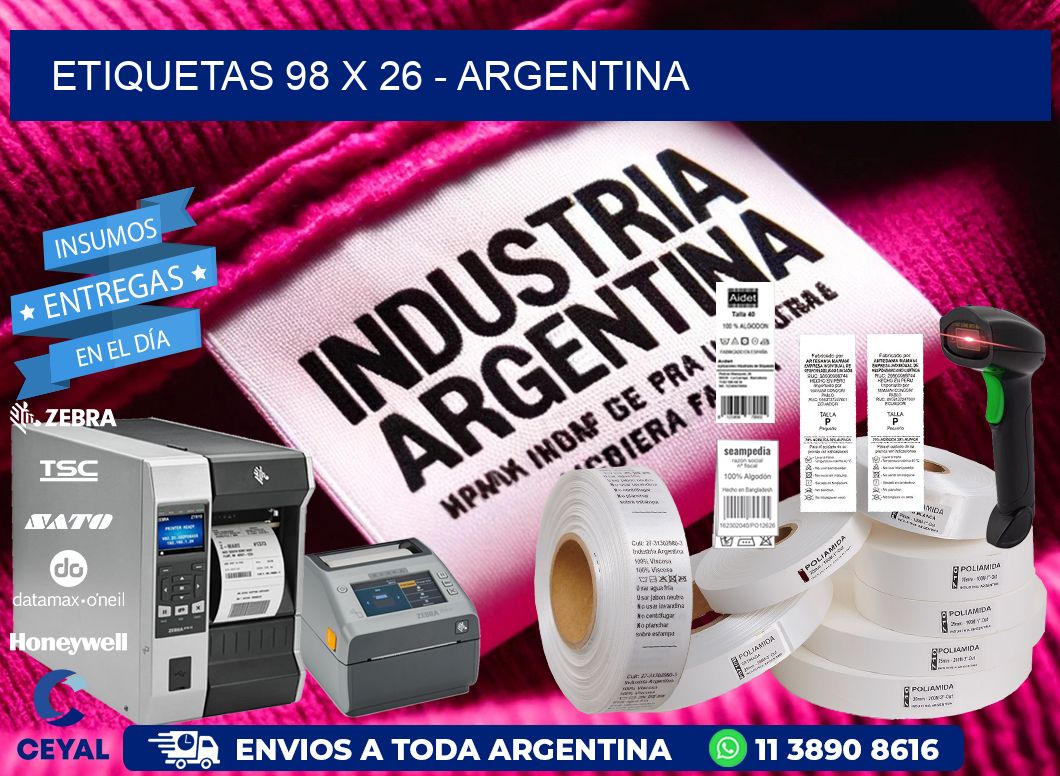 ETIQUETAS 98 x 26 - ARGENTINA