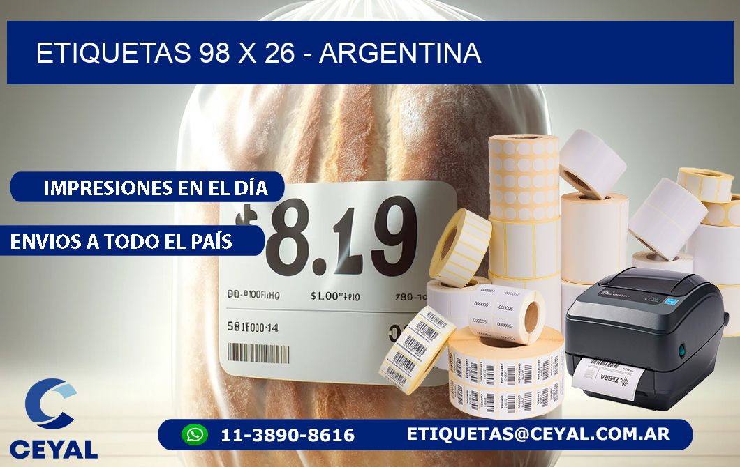 ETIQUETAS 98 x 26 - ARGENTINA