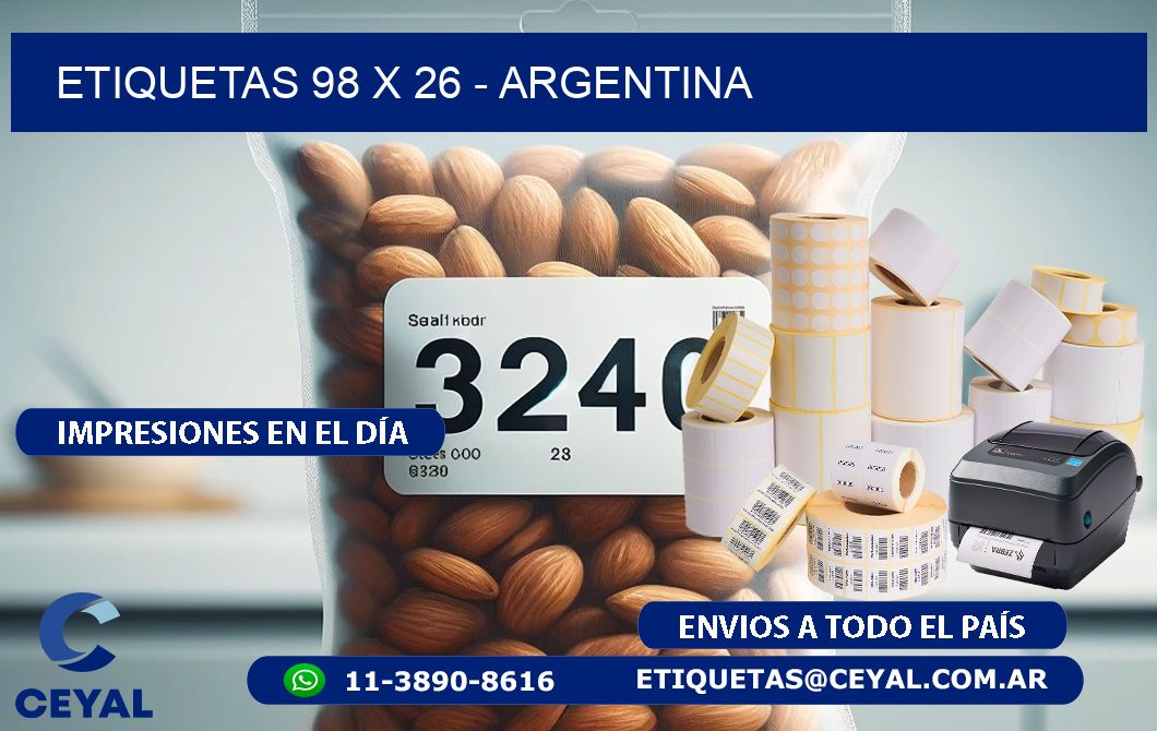 ETIQUETAS 98 x 26 - ARGENTINA