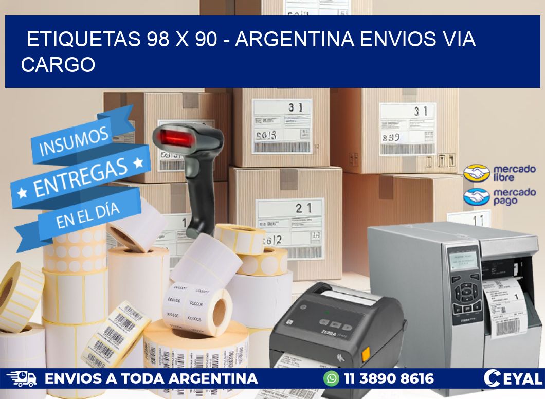 ETIQUETAS 98 x 90 – ARGENTINA ENVIOS VIA CARGO