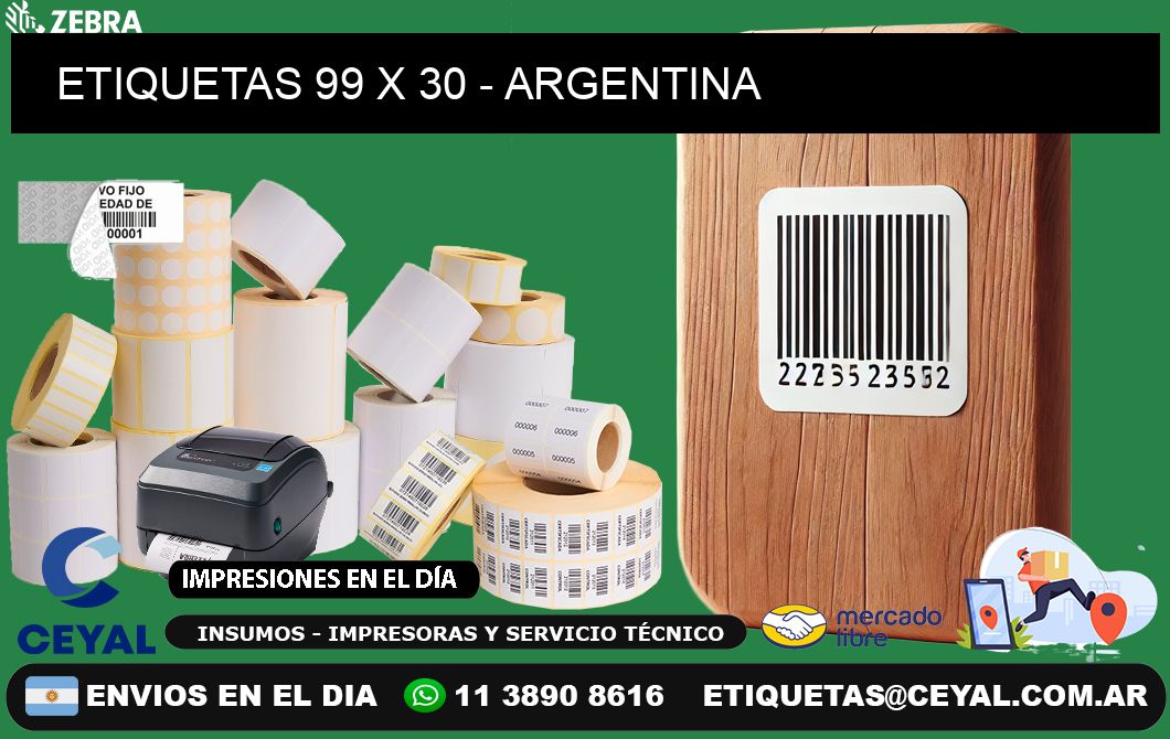 ETIQUETAS 99 x 30 - ARGENTINA