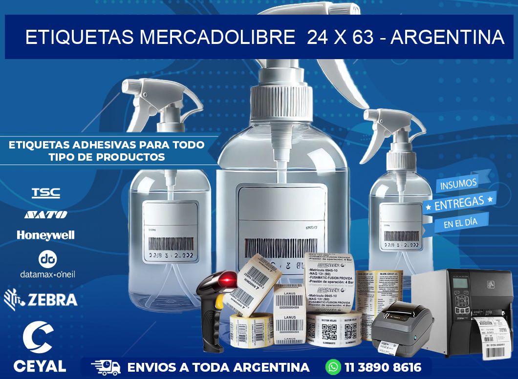 ETIQUETAS MERCADOLIBRE  24 x 63 – ARGENTINA