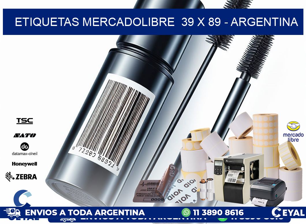 ETIQUETAS MERCADOLIBRE  39 x 89 – ARGENTINA